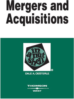 cover image of Mergers and Acquisitions in a Nutshell